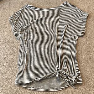 Caution to the Wind Green/White Stripe Shirt with Tie, GREAT condition